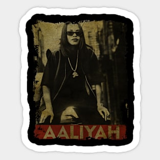 TEXTURE ART- Aaliyah - RETRO STYLE 2 Sticker